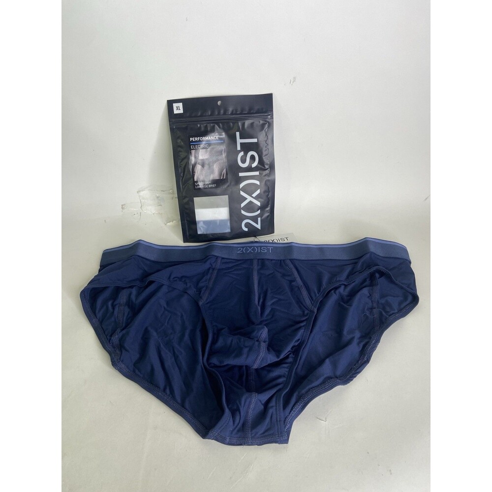 2xist Performance Electric Speed Low Rise Brief Underwear Dress Blue Mens XL